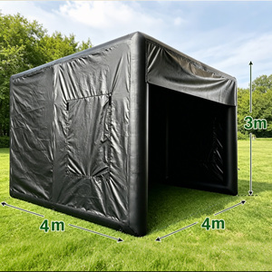 Tente de simulation de golf gonflable portable avec rideau <span class=keywords><strong>pour</strong></span> entraînement au swing, compatible avec la projection (projecteur non inclus) - Product Image 6
