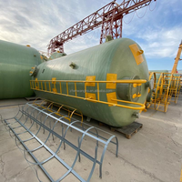 Réservoir de stockage industriel de grande capacité en fibre de verre GRP FRP anti-corrosion pour l'eau, les acides, les alcalis et les eaux usées avec dimensions personnalisées