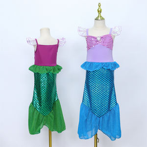 Gaun putri duyung untuk anak perempuan, gaun pesta Natal Halloween, kostum film TV anak-anak - Product Image 3