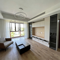 Mueble de TV de Pared Completo de Diseño Personalizado, Líneas Limpias, Ecológico y Seguro