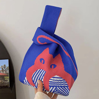 Bolsa de Compras de Poliéster Resistente, Tejido Flyknit, Precio de Fábrica, Uso Diario, Gran Capacidad, Tejido 3D