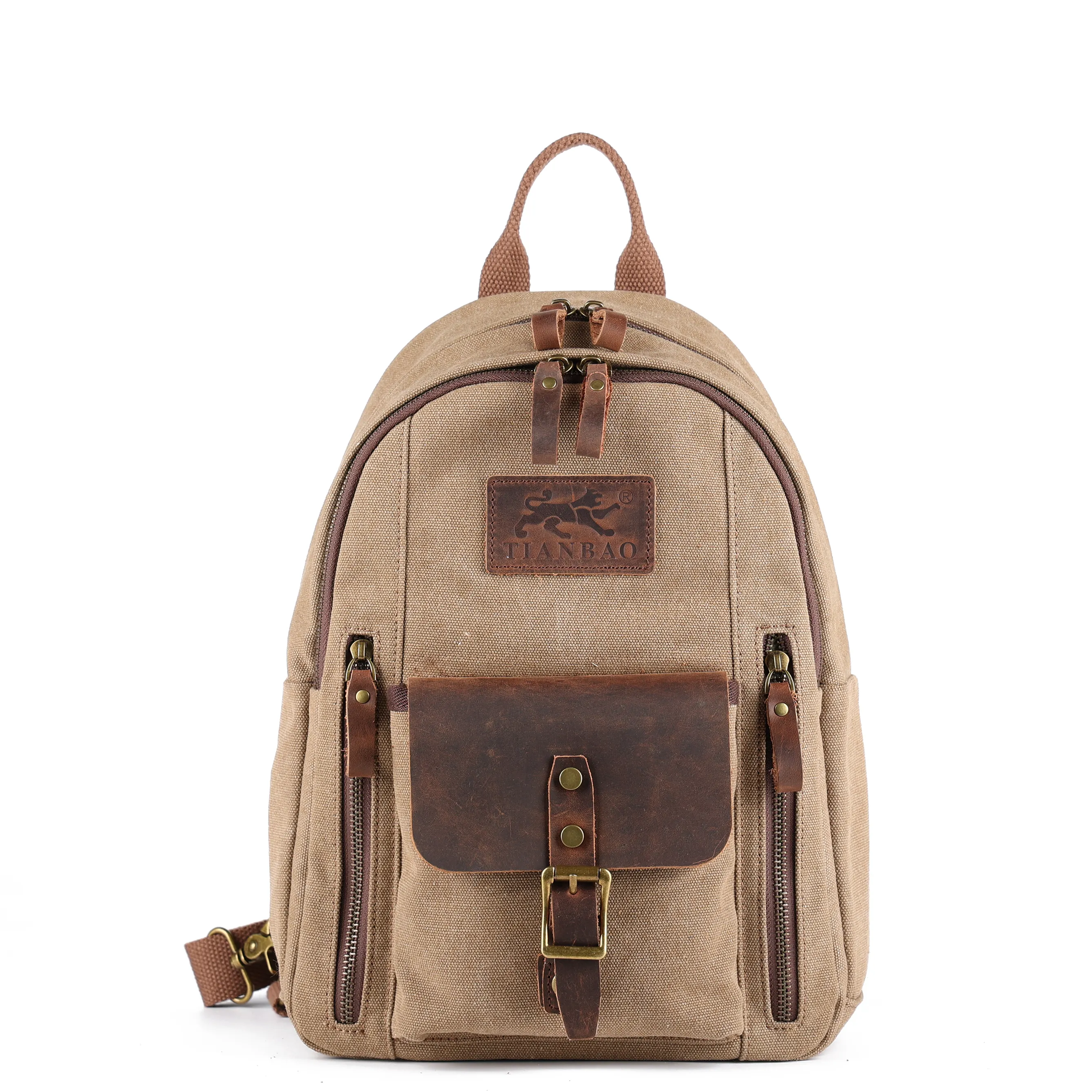 Wholesale Customized Logo Men Canvas Messenger Crossbody Bags Vintage Chest Bag For Men