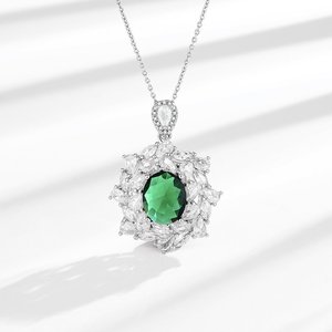 Acme Bộ sưu tập trang sức ngọc lục bảo rạng rỡ sang trọng sang trọng quyến rũ lung linh màu xanh ngọc lục bảo - Product Image 3