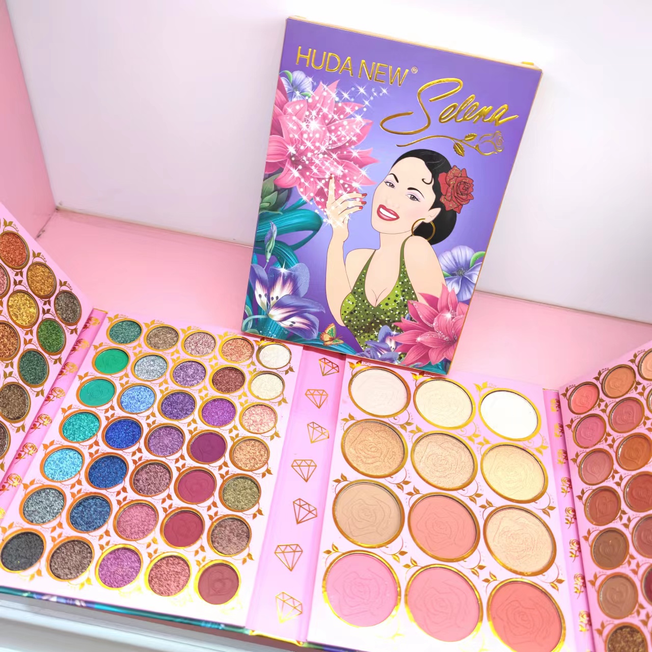 2022 Новое поступление стильные 117 цветов макияжные палитры стойкий высокий пигмент 4 страницы палитра Селены тени для век sombra de ojos