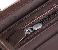 Dompet Kulit Asli Minimalis Vintage Tipis Anti Air dengan RFID Blocking, Tempat Kartu dan Koin untuk Pria