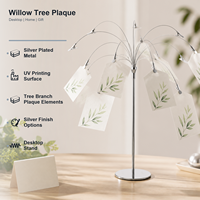 Plaque en métal en forme de saule avec impression UV pour la décoration de bureau, de maison et la présentation de cadeaux