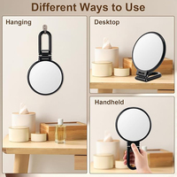 Miroir cosmétique double face éclairé réglable de 10X à 30X, miroir de voyage pliable pour femmes, miroir de table