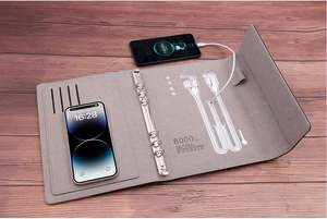 Libreta Magnética Triple con Cargador Inalámbrico, Banco de Energía, Reloj y Termómetro, Regalo para el Día del Padre - Product Image 4