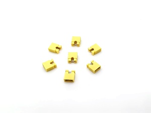 2.54mm Pitch Mini Jumper Bronze Half Gold H:6.0mm Yellow Open 1*2P - Product Image 5