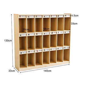Montessori nhà trẻ cubbies schoolbag Locker mẫu giáo đồ nội thất mầm non lưu trữ cubbies Vườn Ươm bằng gỗ Locker cho lớp học - Product Image 2