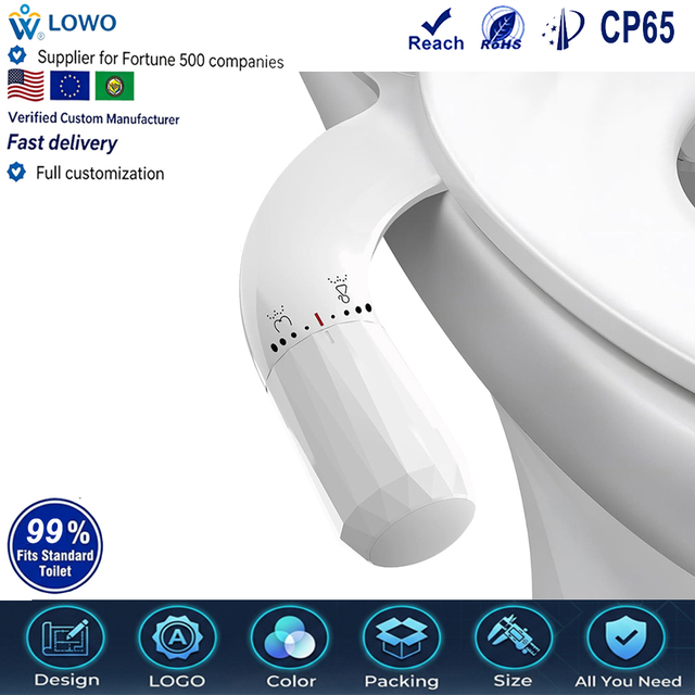 Bidet Toilet Attachment Non-Electric Knob Control Dual Nozzle Shattaf Wholesale Custom OEM for Home & Commercial Bathroom