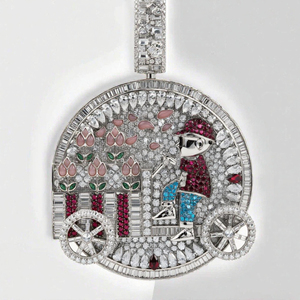 Colgante de Lujo de Oro de 18K con Moissanita, Diseño de Dibujos Animados, Engaste de Bisel, Joyería Unisex para Regalo, Corte Brillante Redondo - Product Image 3