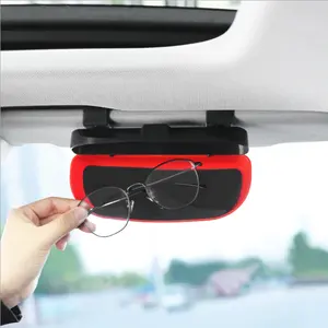 Suporte organizador de óculos de sol para carro, suporte para óculos de sol para carro com clipe para cartão de passagem