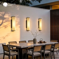 Applique murale longue en aluminium et acier inoxydable, style luxe, pour couloir extérieur et porte, nouveau modèle 2026