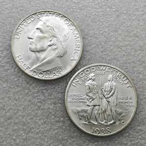 Pièces de monnaie commémoratives UNC 1934-1938 des États-Unis, demi-dollar du bicentenaire de Boone, cadeaux, décoration de la maison - Product Image 4