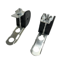 Support de suspension pour câble de descente à fibre optique J-Hook, fixation murale FTTH avec insert en caoutchouc, outil pour ligne aérienne en acier inoxydable