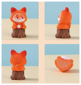 Vente en gros figurines miniatures de panda, lapin, renard, chien, mini figurines d'animaux réalistes de dessin animé pour le jardin, jouets de bombes de bain pour enfants - Product Image 2