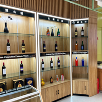 Étagère de présentation de cigarettes haut de gamme, sur mesure pour supermarché, étagères commerciales de vente au détail, vitrine