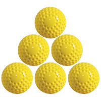 Pelotas de Béisbol de PU Amarillas con Hoyuelos de 9 Pulgadas, Nuevas al por Mayor - Pelotas de Práctica Sin Picaduras para Máquinas de Lanzamiento y Entrenamiento