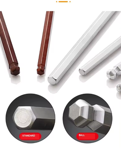 Clé à douille double à double extrémité en forme de L, métrique, en acier au carbone, qualité industrielle, jeu de clés hexagonales de 1,5 à 8 mm, clés Allen personnalisables ODM, 40 mm - Product Image 3