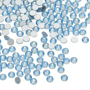 Pabrik Kualitas Tinggi 100 Warna Kaca Berlian Imitasi Berlian Belakang Datar Non Memperbaiki Batu Kristal Dalam Jumlah Besar