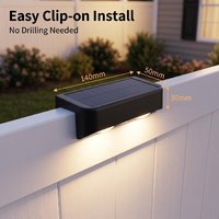 Lampe solaire murale LED double à 3 couleurs commutables, étanche IP65, en aluminium, pour clôture de jardin, sans câblage, sans perçage, pour aménagement paysager