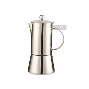 Estufa Espresso Maker Acero inoxidable 304 <span class=keywords><strong>Cafetera</strong></span> <span class=keywords><strong>italiana</strong></span> Moka Pot Máquina de café de inducción Cafe Percolator Maker 6 tazas - Product Image 2