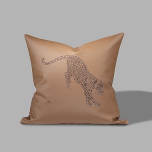 Funda de Almohada Cuadrada de Cuero Nappa de Lujo de Alta Calidad con Técnica de Costura, Almohadas Suaves y Cálidas para Decoración del Hogar - Product Image 2