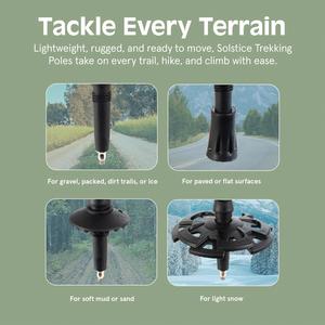 Bastones Plegables de Senderismo y Trekking Ligeros de 260 g con Empuñadura de Corcho de 3 Secciones, Aluminio 6061 y Puntas de Acero de Tungsteno - Product Image 4