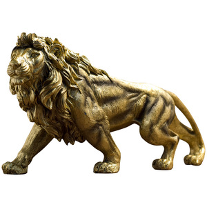 <span class=keywords><strong>Statuetta</strong></span> di <span class=keywords><strong>Leone</strong></span> Cinese in Resina da 15,35 Pollici, Ornamento Decorativo da Tavolo per Ingresso, Soggiorno, Mobile TV e Arredamento Ristorante - Product Image 1