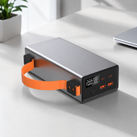 Batterie externe 30000-60000mAh 100W avec charge rapide PD QC, grande capacité, chargeur portable pour ordinateur portable avec lumière LED et poignée de transport