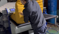 Machine d'emballage à rouleaux à une touche avec roulement et moteur pour canapés à coussins épais 380V, performance non affectée