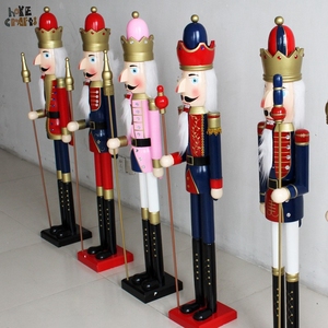 Top Sáng <span class=keywords><strong>180Cm</strong></span> Giáng Sinh Nutcrackers Người Lính Đảng Trang Trí Nội Thất Thủ Công Bằng Gỗ Nutcrackers - Product Image 5
