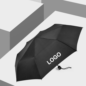 Regalos Promocionales, Paraguas Plegable de 3 Secciones, Portátil, de Viaje, de una Sola Capa, Impermeable, de Tela Pongee, con Logotipo Personalizado, para la Lluvia - Product Image 1