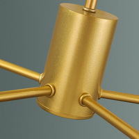 Lustre suspendu en fer rustique américain moderne, Design à 5 lumières, or, luminaire de maison suspendu, lampe de salon