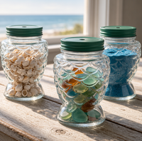 Offre Spéciale : Mug en Verre Transparent en Forme de Poisson avec Écailles en Relief, Récipient Réutilisable pour Boissons Froides, Décoration et Rangement pour la Maison et la Cuisine