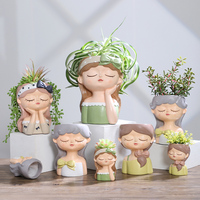Pot de fleurs en résine de 7 pouces, motif Fée, joli petit pot à succulentes, décoration fantaisie pour la maison, le bureau ou les étagères, cadeau rêveur