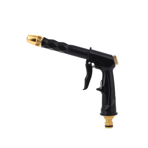 Pistolet à eau haute pression noir avec poignée épaisse, buse en aluminium, pour lavage de voiture et arrosage de jardin, 20 cm, fonctionnement manuel, corps en plastique - Product Image 4