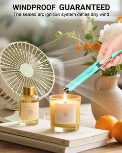 Briquet électrique vintage personnalisé avec logo, rechargeable par USB, à arc, pour cuisine, bougies et plastique - Product Image 6