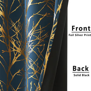 Albero di alluminio stampa <span class=keywords><strong>tende</strong></span> moderne ad alta efficienza energetica ramo lucido oro <span class=keywords><strong>tende</strong></span> oscuranti per camera da letto <span class=keywords><strong>soggiorno</strong></span> - Product Image 2