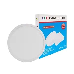 Surface Mount Mounted Ceiling Round Square Lamp 12w 18w 24w Energy Saving Commercial Thin Round Led Office Panel Light