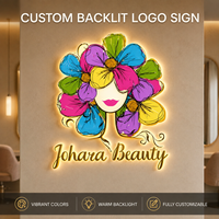Enseigne personnalisée pour salon de beauté, logo imprimé UV sur mesure, enseigne commerciale rétroéclairée par LED pour spa et décoration de réception