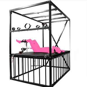 Lit de bondage à quatre poteaux BANSEY avec structure de suspension supérieure en acier, cage SM, mobilier de bondage pour adultes, club BDSM - Product Image 3