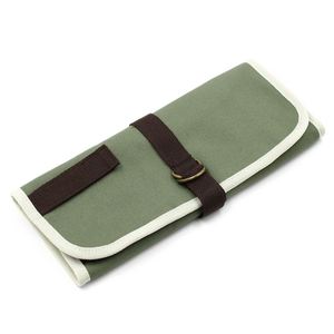Durable Canvas <b>Cutlery</b> Organizer Roll Elastic Strap Reusable Outdoor Tableware Spoon Fork Organizer Holder <b>Case</b> for Kitchen - Product Image 2