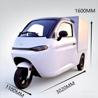 JIAJI Camionnette électrique à 3 roues Véhicules électriques à forte puissance 5000W 72V 170A Camion de livraison du dernier kilomètre
