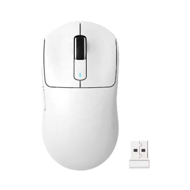 Wireless Laser Optical Gaming Mouse 2.4GHz USB Receiver Mini Right Hand Ergonomic White 5 Buttons Rechargeable