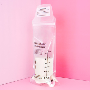 High Quality Transparent Baby Sterilized Barrier <strong>Pouch</strong> Self-standing Freezing Breast <strong>Milk</strong> Storage Bag - Product Image 4
