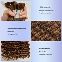 Cheveux Humains Naturels Brésiliens pour Tissage, Dreadlocks P4-30 en Vrac, Perruque Tresses Bohèmes, Peut Être Perméable