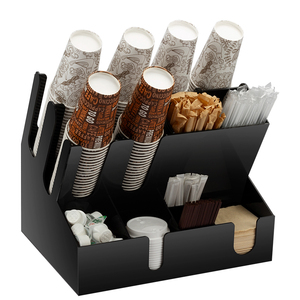 Ecologische, ruimtebesparende bekerorganizer met vier lagen voor koffie-accessoires en -benodigdheden voor de keuken - Product Image 1