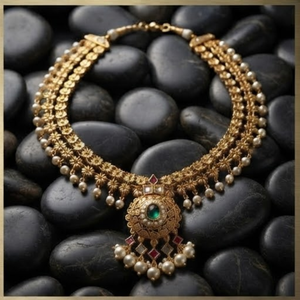 Conjunto de Collar y Aretes de Moda Chapados en Oro con Diseño Floral de Perlas de Agua Dulce, Joyería de Boda para Mujer - Product Image 5